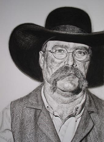 Charcoal Drawing Cowboy 1