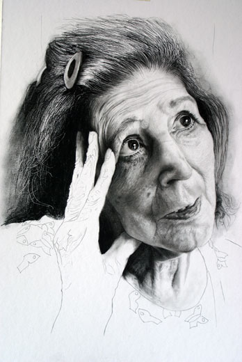 Unfinished Memory, a Charcoal Drawing