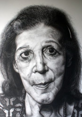 The Conversation, a Charcoal Drawing