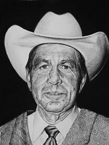 Charcoal Drawing Cowboy 2