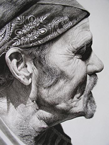 Charcoal Drawing of Ryan Collins