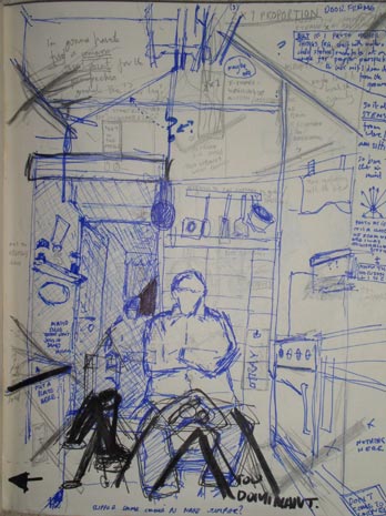 rough preparatory drawing of Theres No Substitute