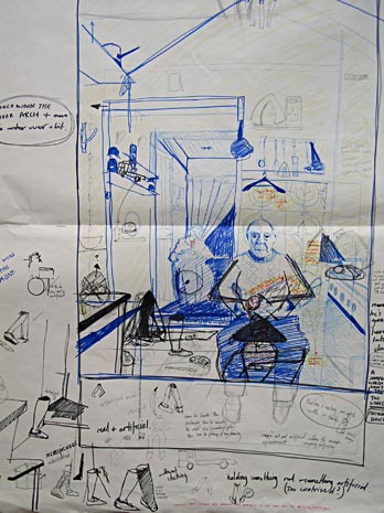 rough preparatory drawing of Theres No Substitute