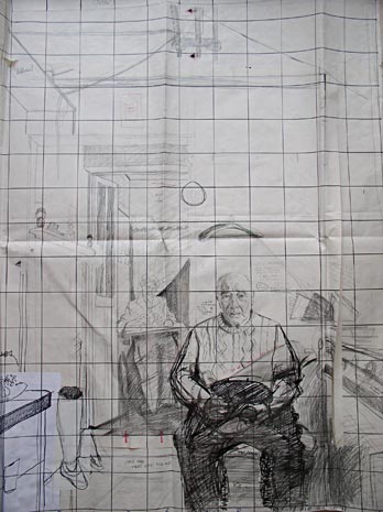 rough preparatory drawing of Theres No Substitute